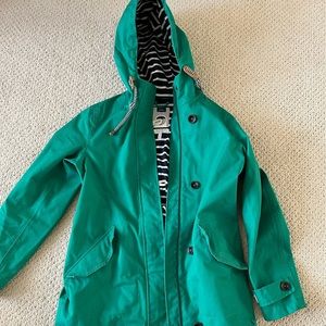 Joules teal raincoat size 4